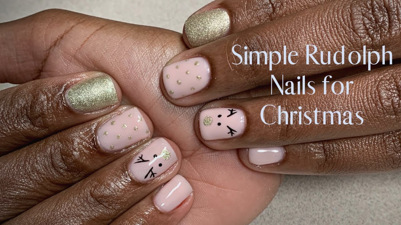 Simple Christmas Design with Gel Polish | Beginner Friendly