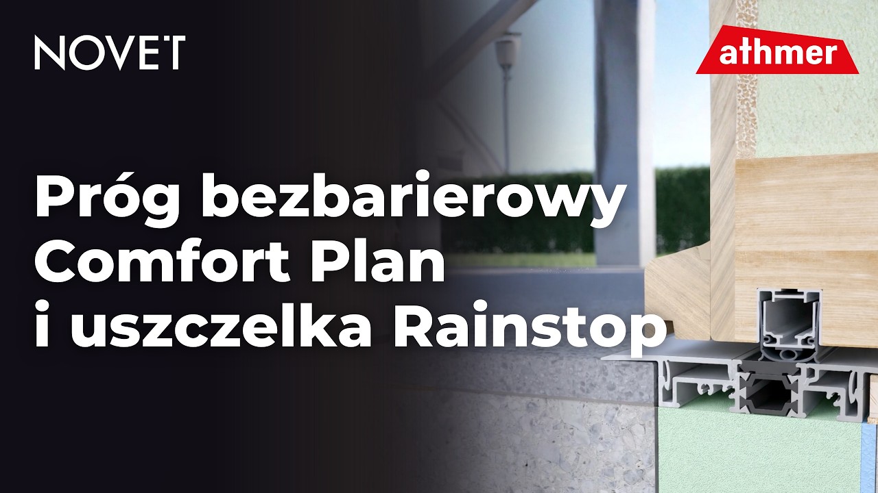 Działanie bezbarierowego progu Comfort Plan i uszczelki Rainstop | NOVET.EU