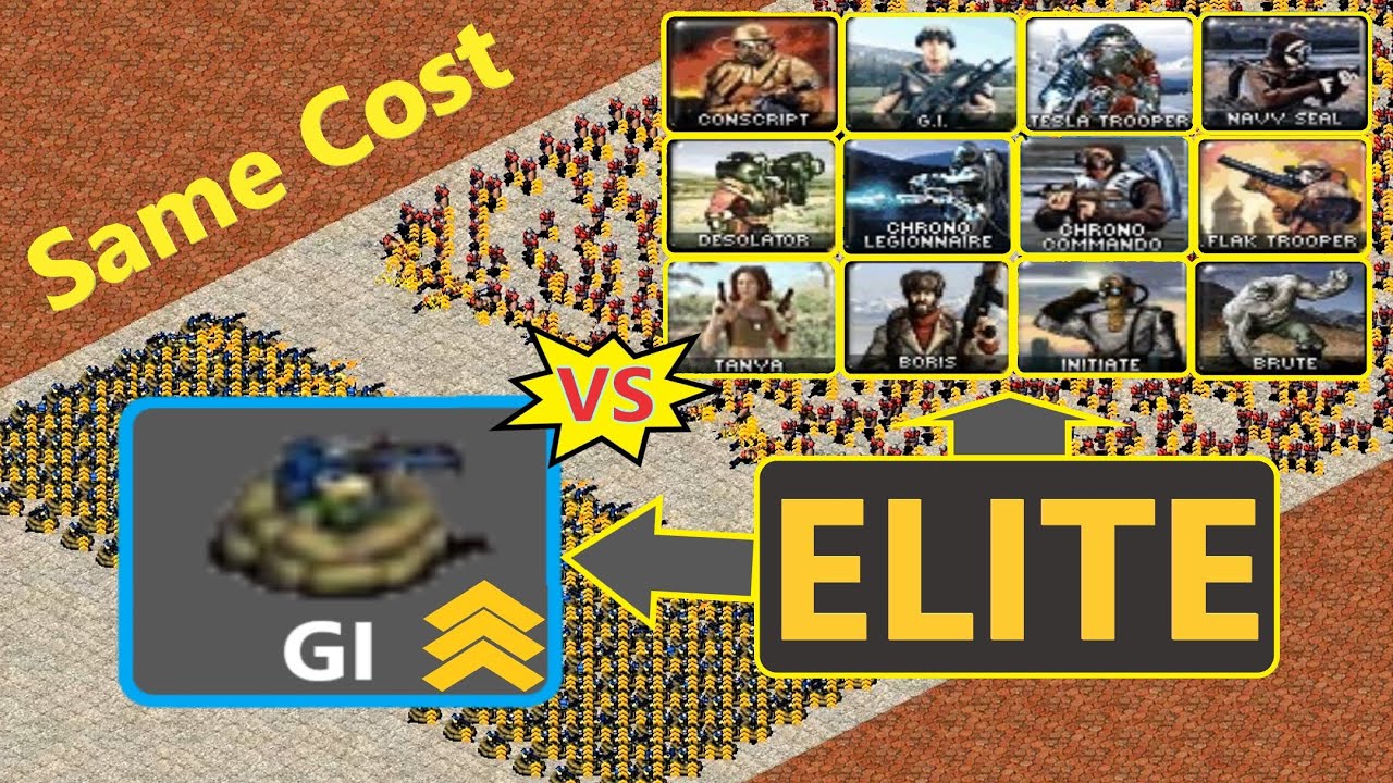 Elite Gi's vs Elite All Game Infantry - Red Alert 2