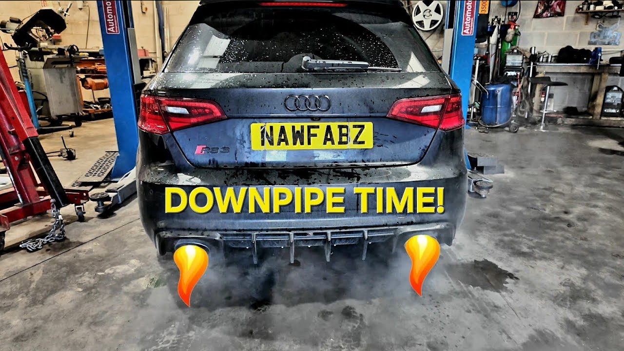 AUDI RS3 8V MILLTEK DOWNPIPE AND FORGE MOTORSPORT INTERCOOLER INSTALL! POV SOUND CHECK AT THE END