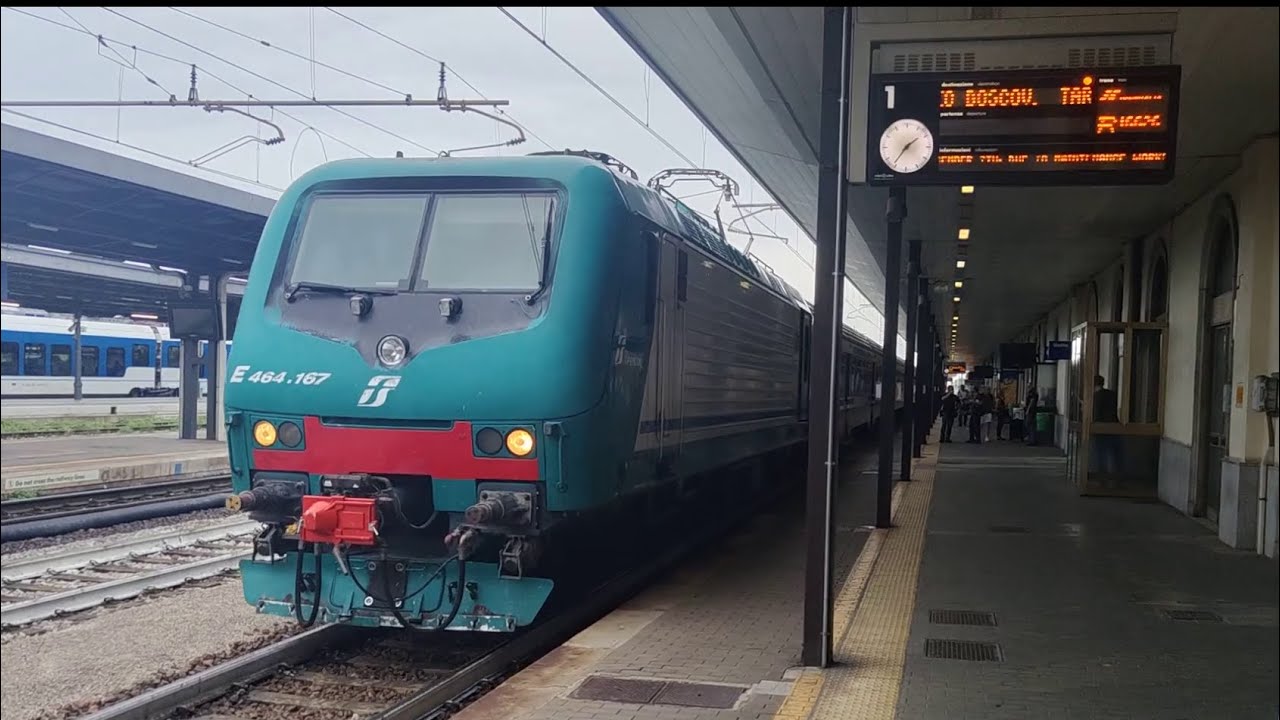 Regional train (MD coaches) departing Udine, Italy