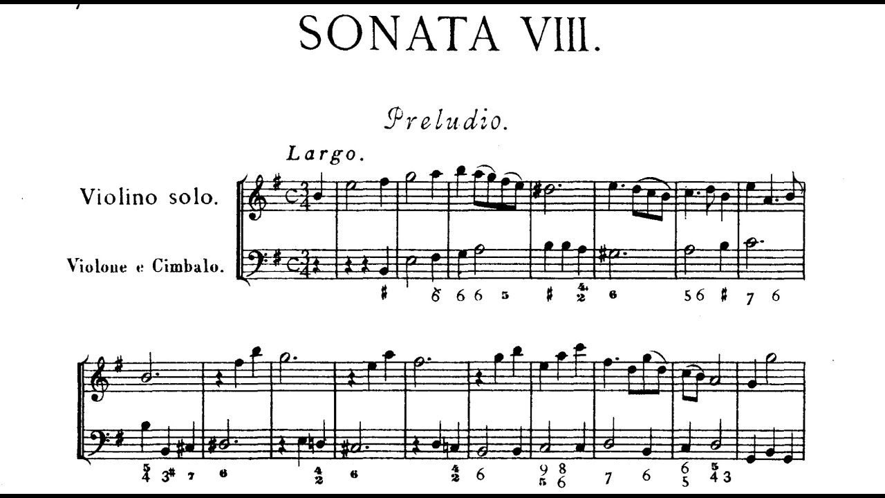 A. Corelli - Violin Sonata in E minor Op. 5 no. 8 - Score