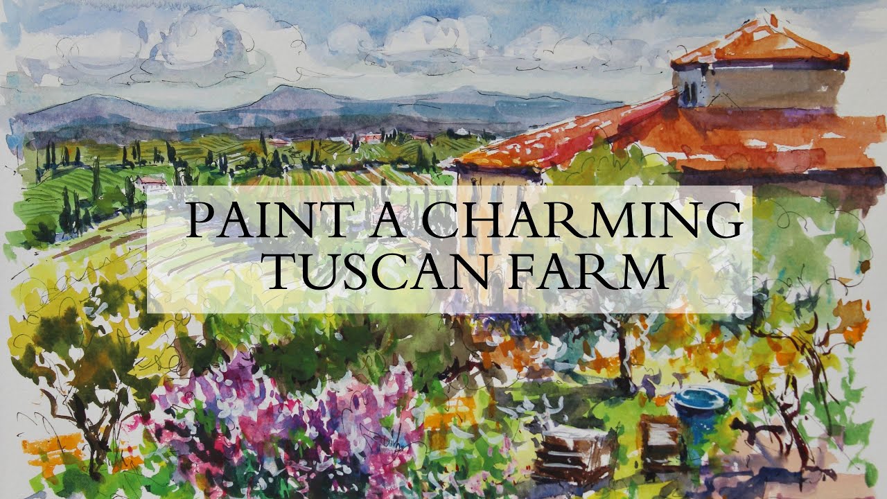 Paint A Charming Tuscan Farm 