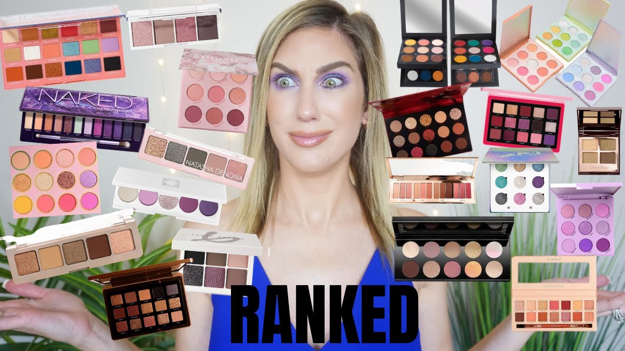 RANKING ALL THE PALETTES I'VE TRIED IN 2020   OVER 30 PALETTES!