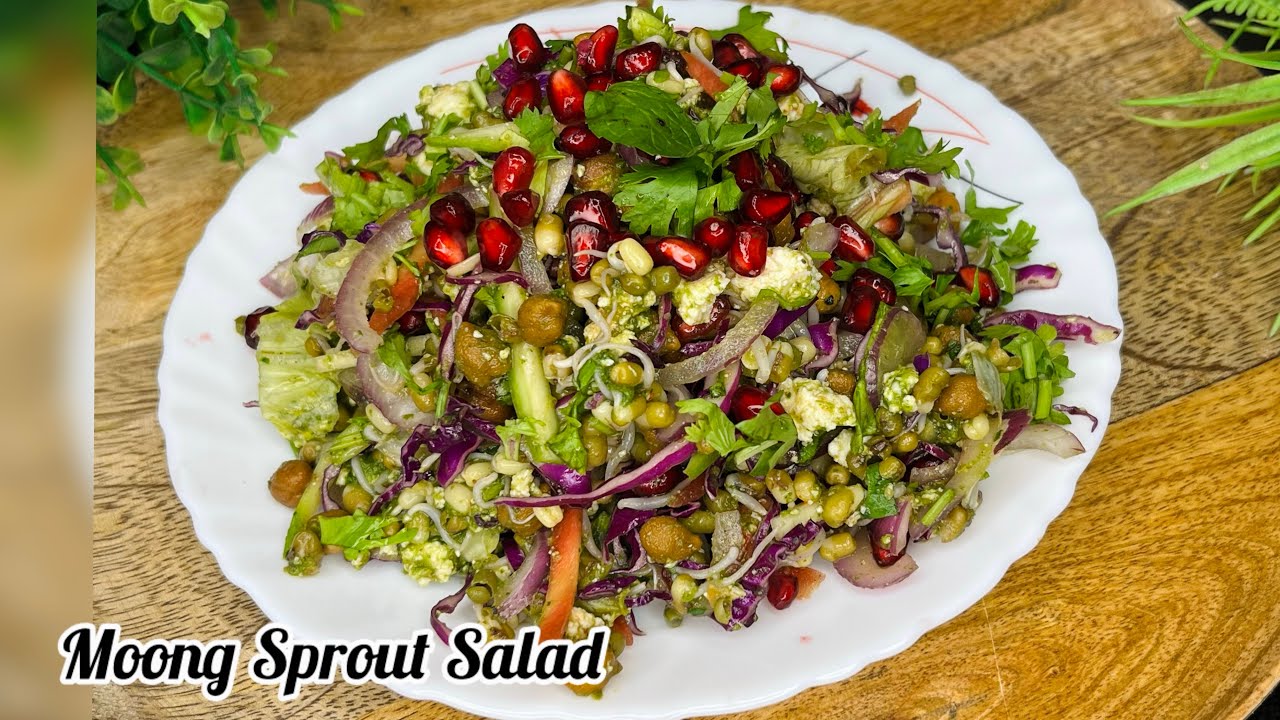 Moong Sprout Salad / Chaat | Healthy Recipe | Weight loss Recipe | Tastyhomekitchen
