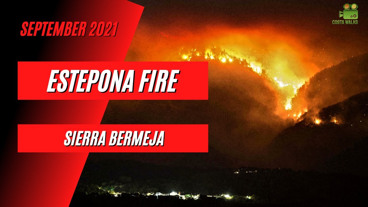 Estepona Sierra Bermeja, 7 Days of Wildfire Firefighters continue to battle the blaze, Malaga, Spain