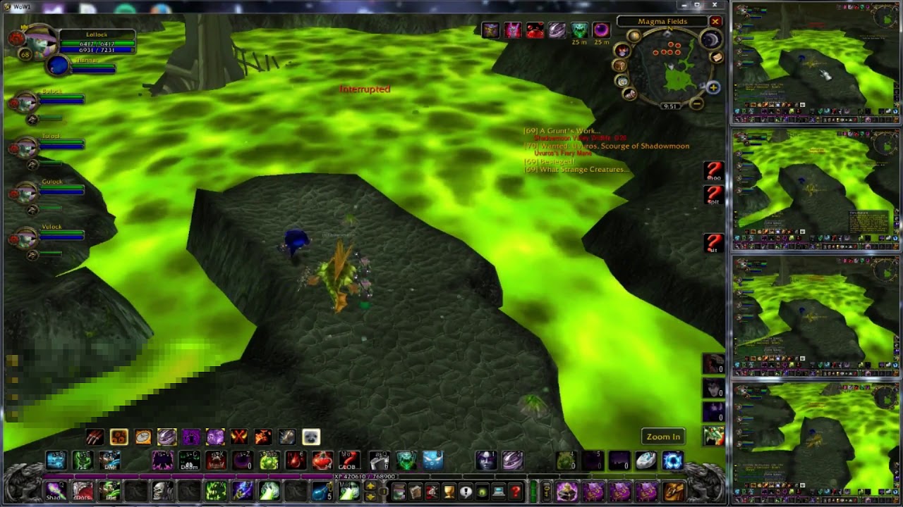 Wow TBC Multibox Warlock Leveling #7