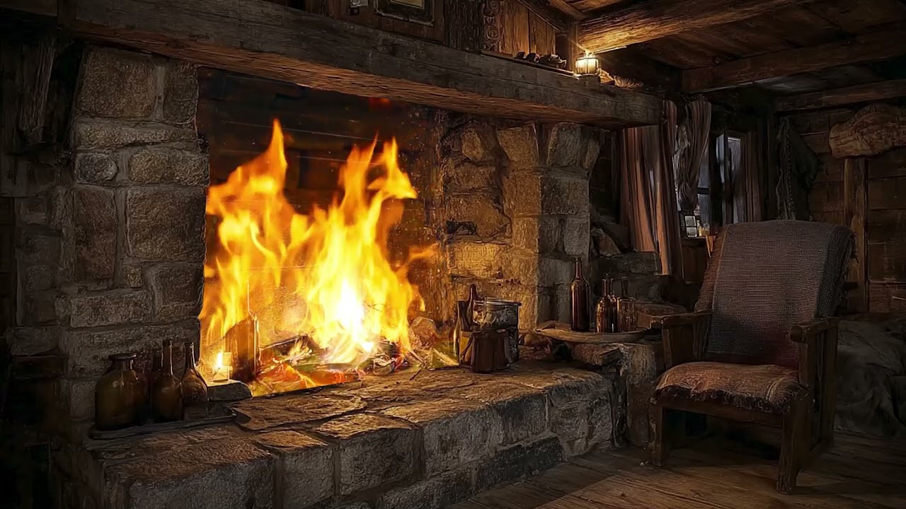 Winter Fireplace ASMR 3 Hours🔥❄️ Cozy Fire Sounds for Restful Sleep
