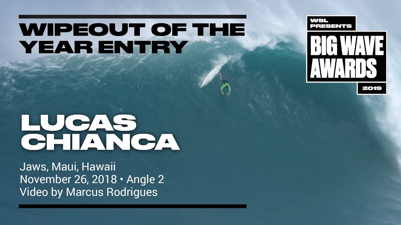 Lucas Chianca at Jaws 2 - 2019 Wipeout of the Year Entry - WSL Big Wave Award