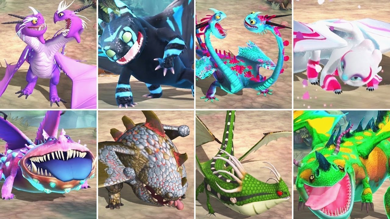 ALL DRAGONS ANIMATIONS (PART 1) - Dragons: Titan Uprising