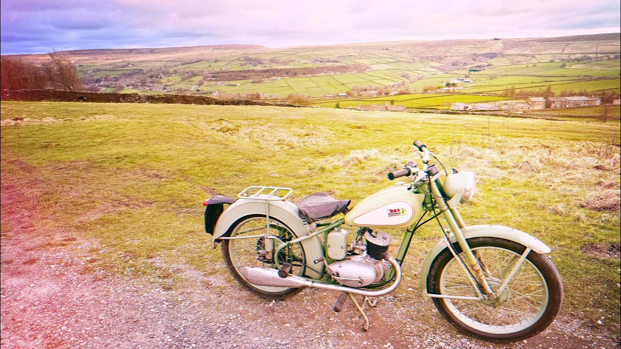 1954 BSA D1 Bantam “Bessie” ride around Haworth Yorkshire