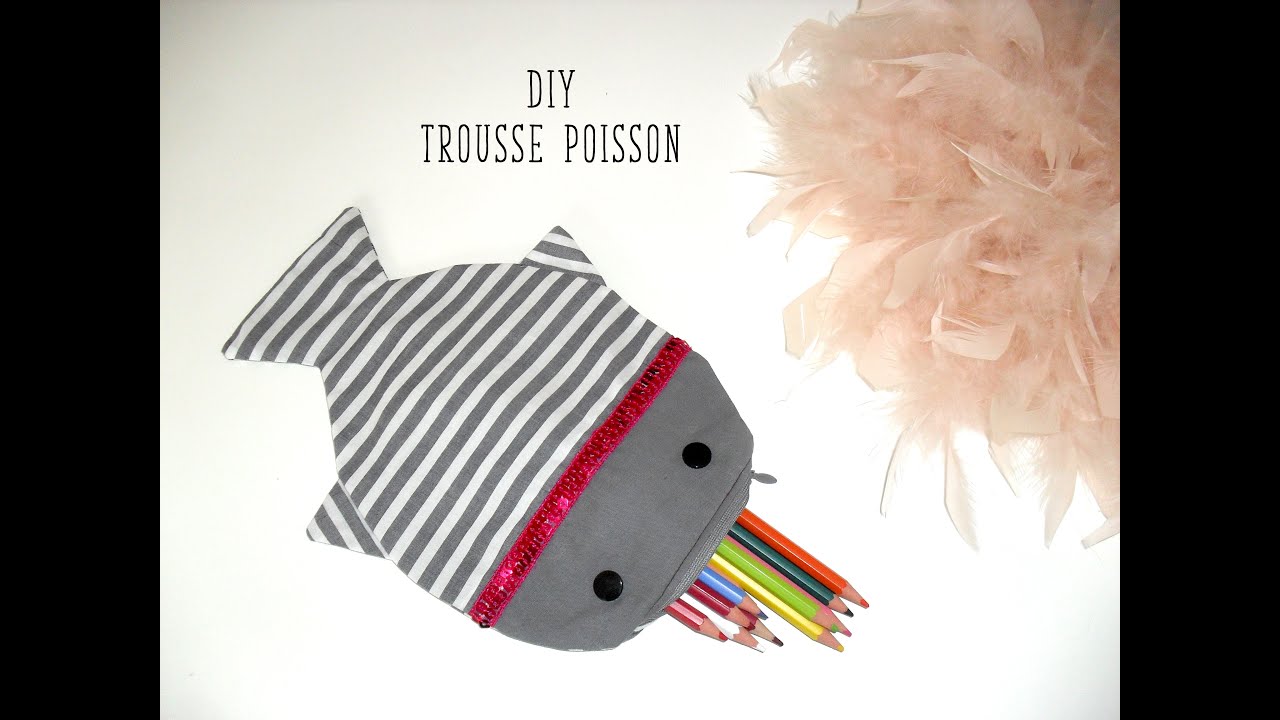 Coudre une trousse poisson, tuto trousse