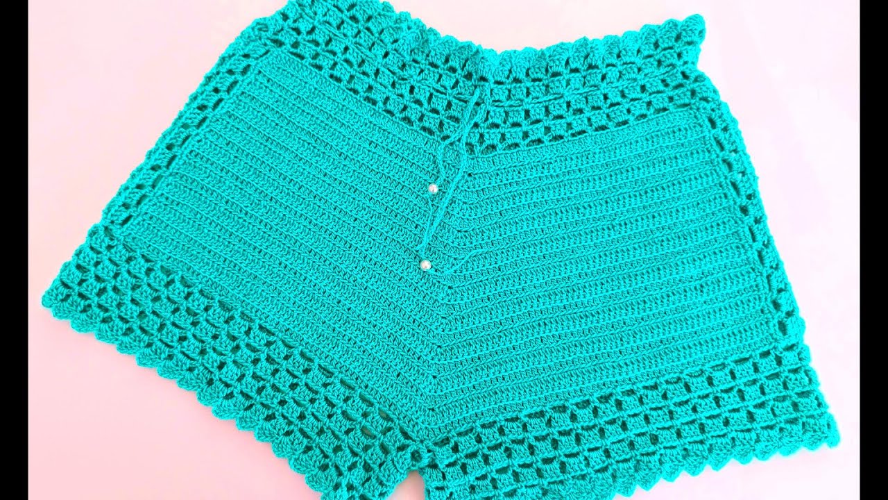Increible! Los Shorts De Moda a Crochet En Talla Para Adulta