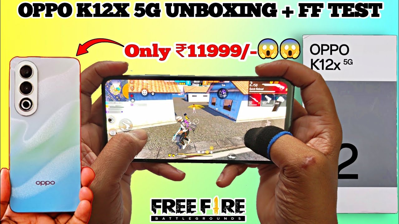 OPPO K12x 5G Fire Test || OPPO K12X 5GFree Fire Gameplay + Heating + Battery Drain Test...
