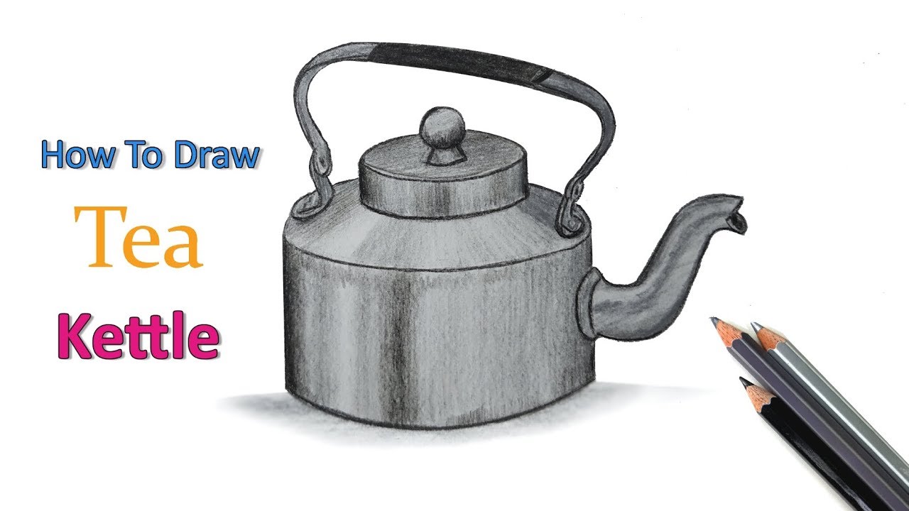 How to Draw Tea Kettle Step by Step (Very Easy)