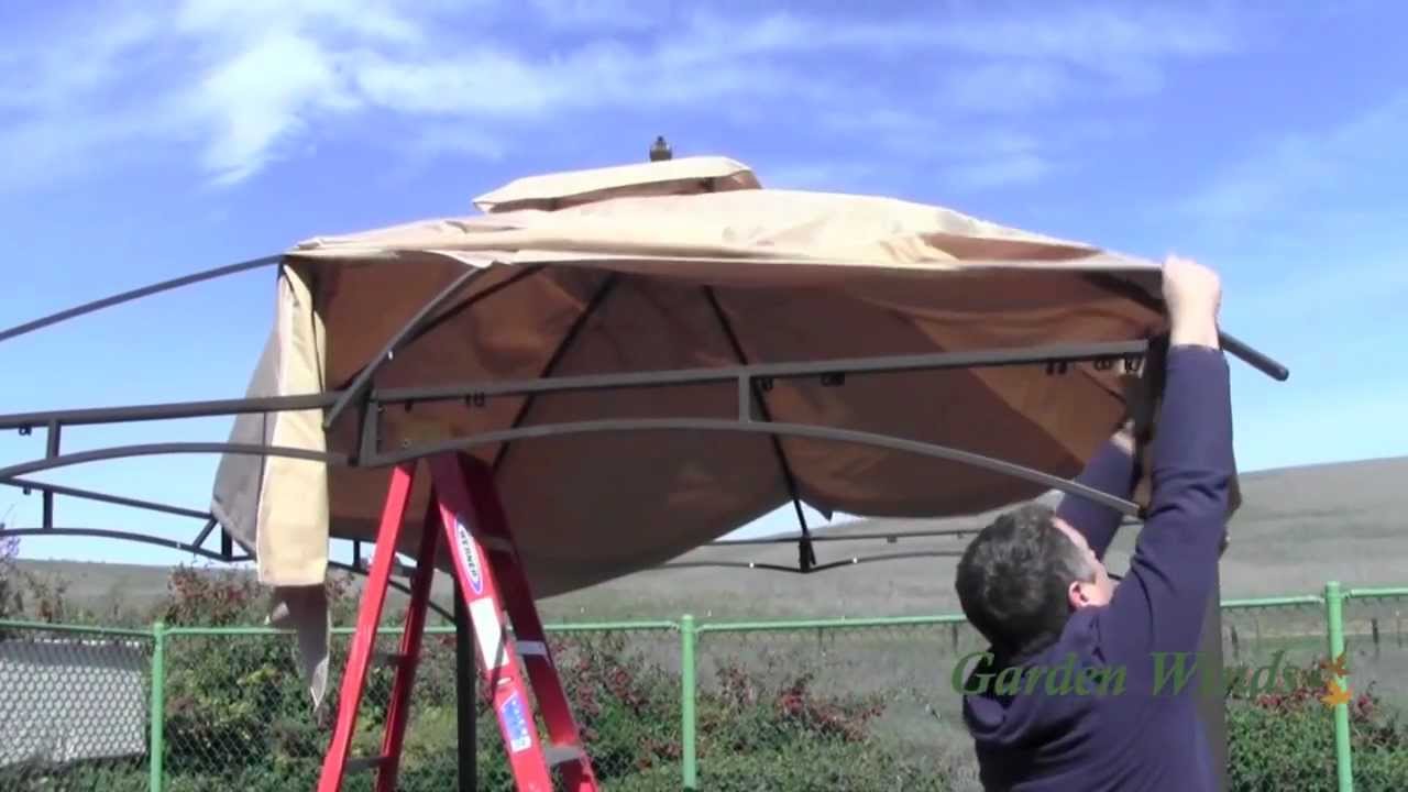 How to install a Lowe's Allen Roth 10x12 Gazebo Canopy