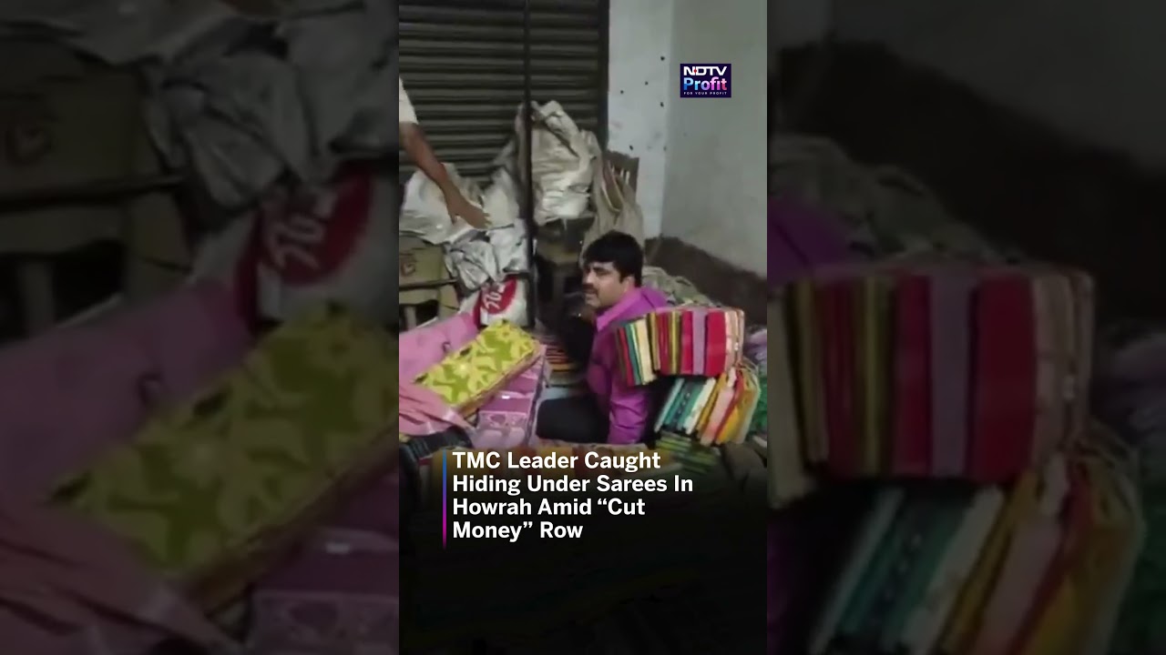 Watch: TMC Leader Found Hiding Under Sarees In West Bengal Amid 'Cut Money' Row | #shorts