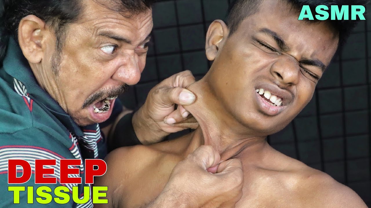 Angry Asim Barber | Deep Tissue Body Massage & Hair Cracking | Body Massage ASMR For Deep Sleep