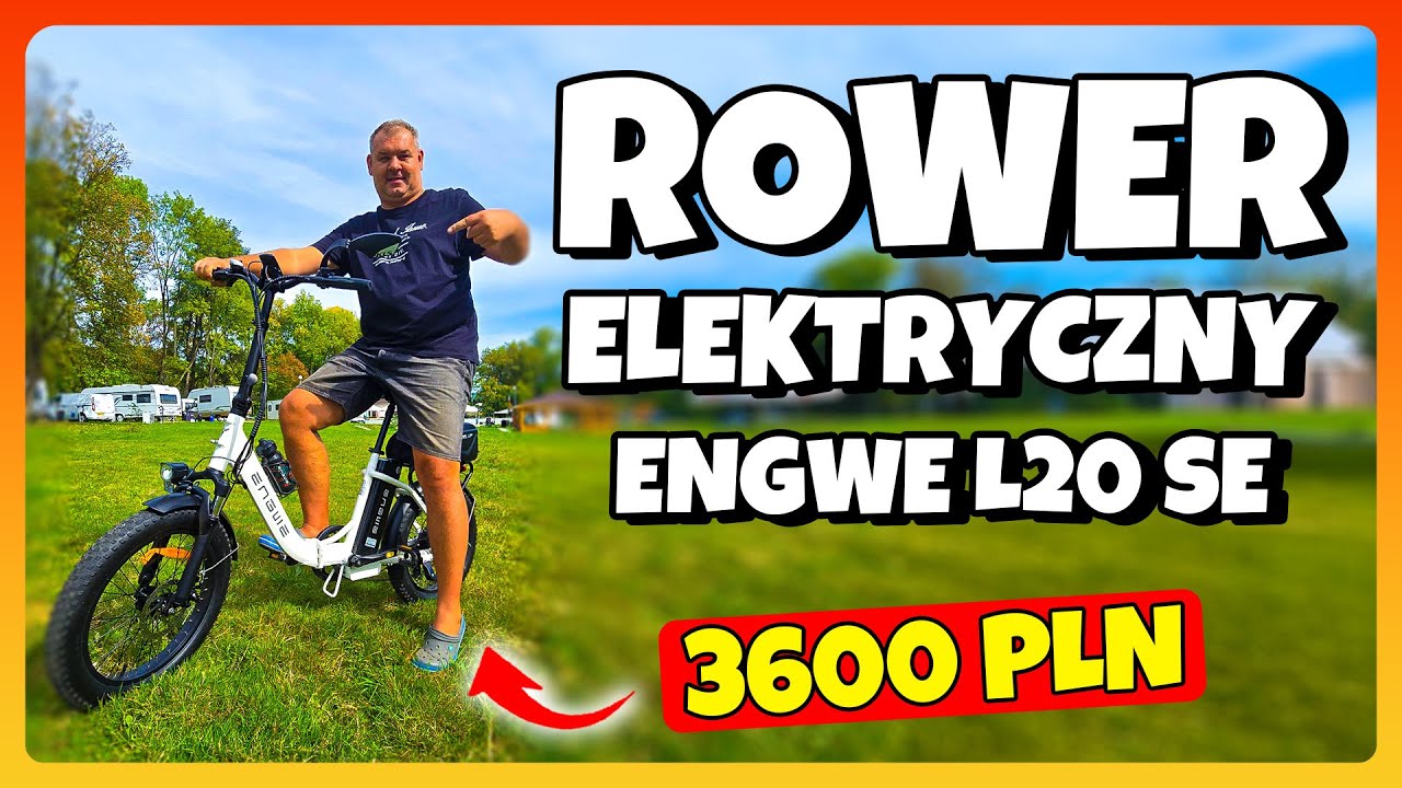 TANI ROWER ELEKTRYCZNY ENGWE L20 SE - Mały Sprytny Składany Rower Do Kampera i Nie Tylko