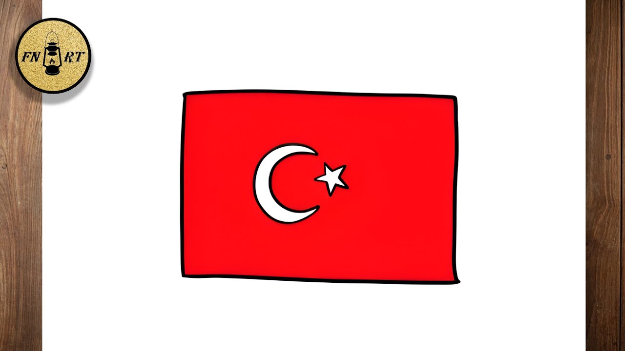 How to draw a turkey flag