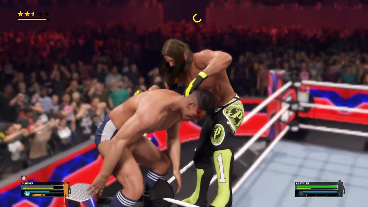 Gunther vs AJ Styles Royal Rumble Simulation WWE 2K25