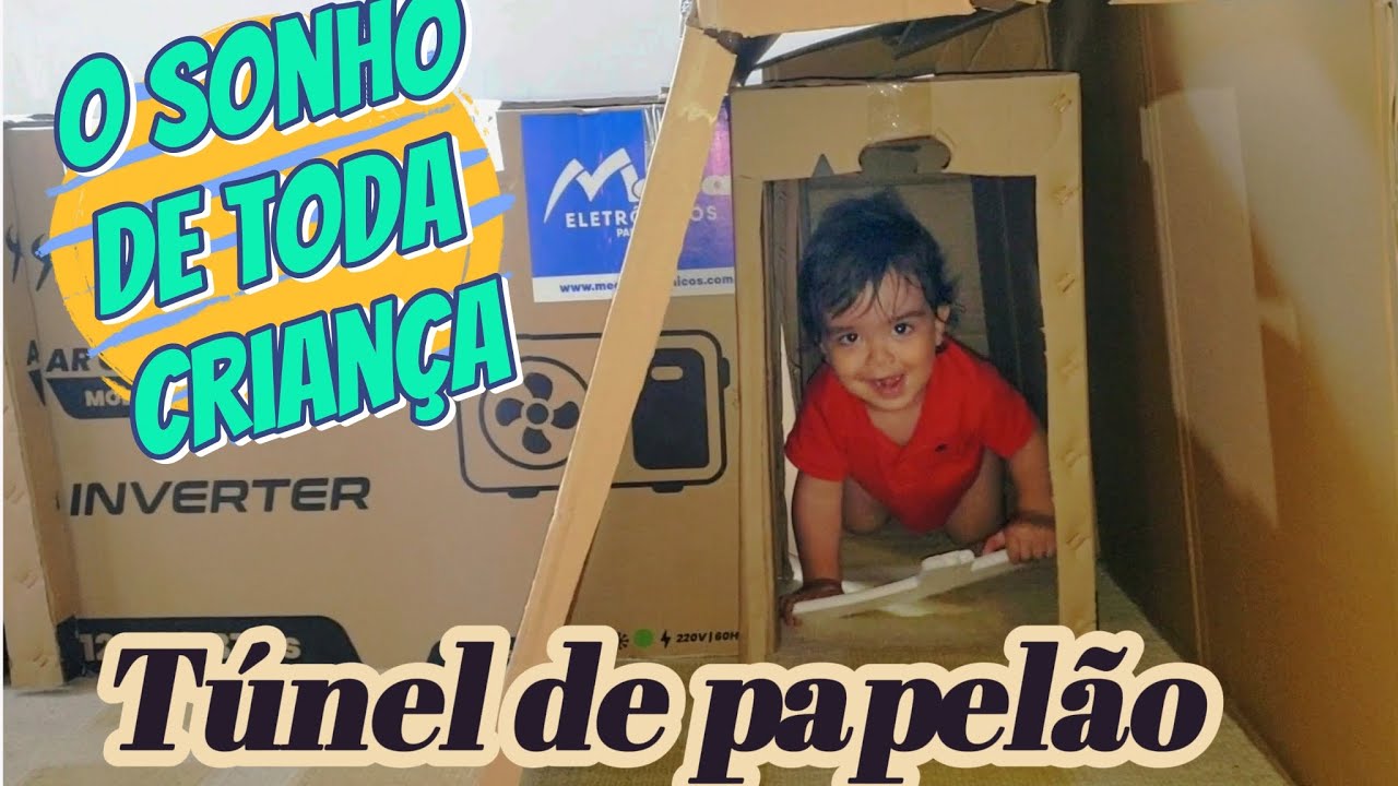 Túnel de caixa de papelão!!!