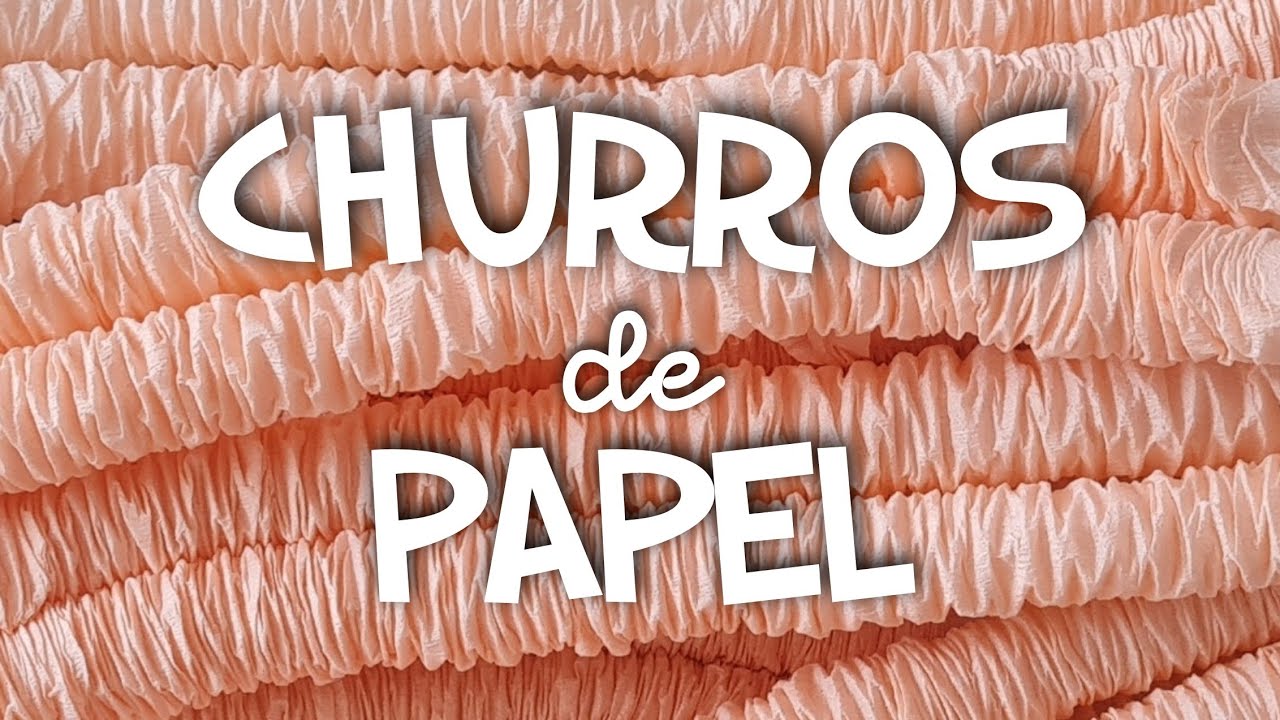 Cómo hacer CHURROS de PAPEL CREPÉ