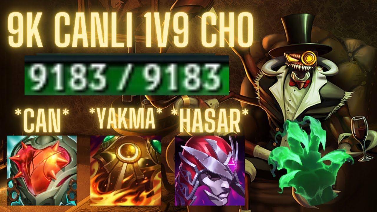 Cho Gath vs Sett | Tek Atan Ölümsüz Cho'Gath | 1v9 Öğretici
