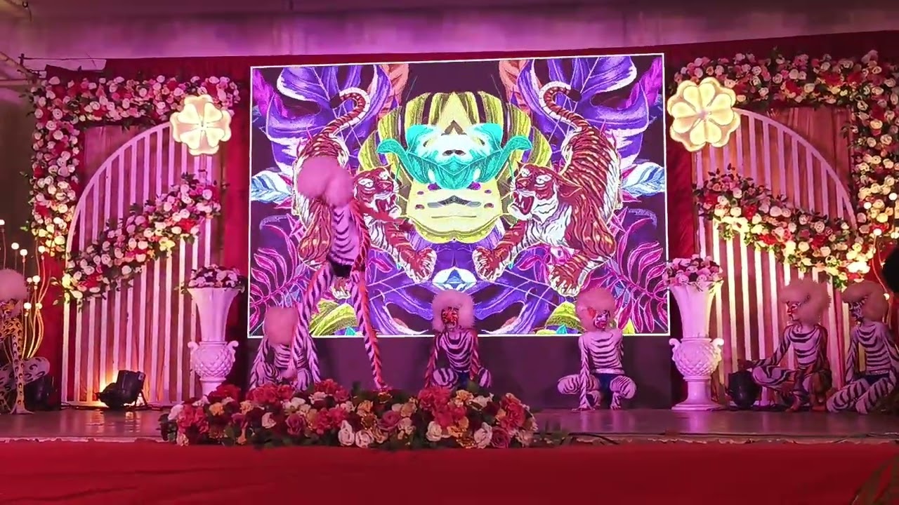 Tigerdance#pultyjump dontmiss#culturalday schoolperformance#pilinalike#hulidance#yakshagana