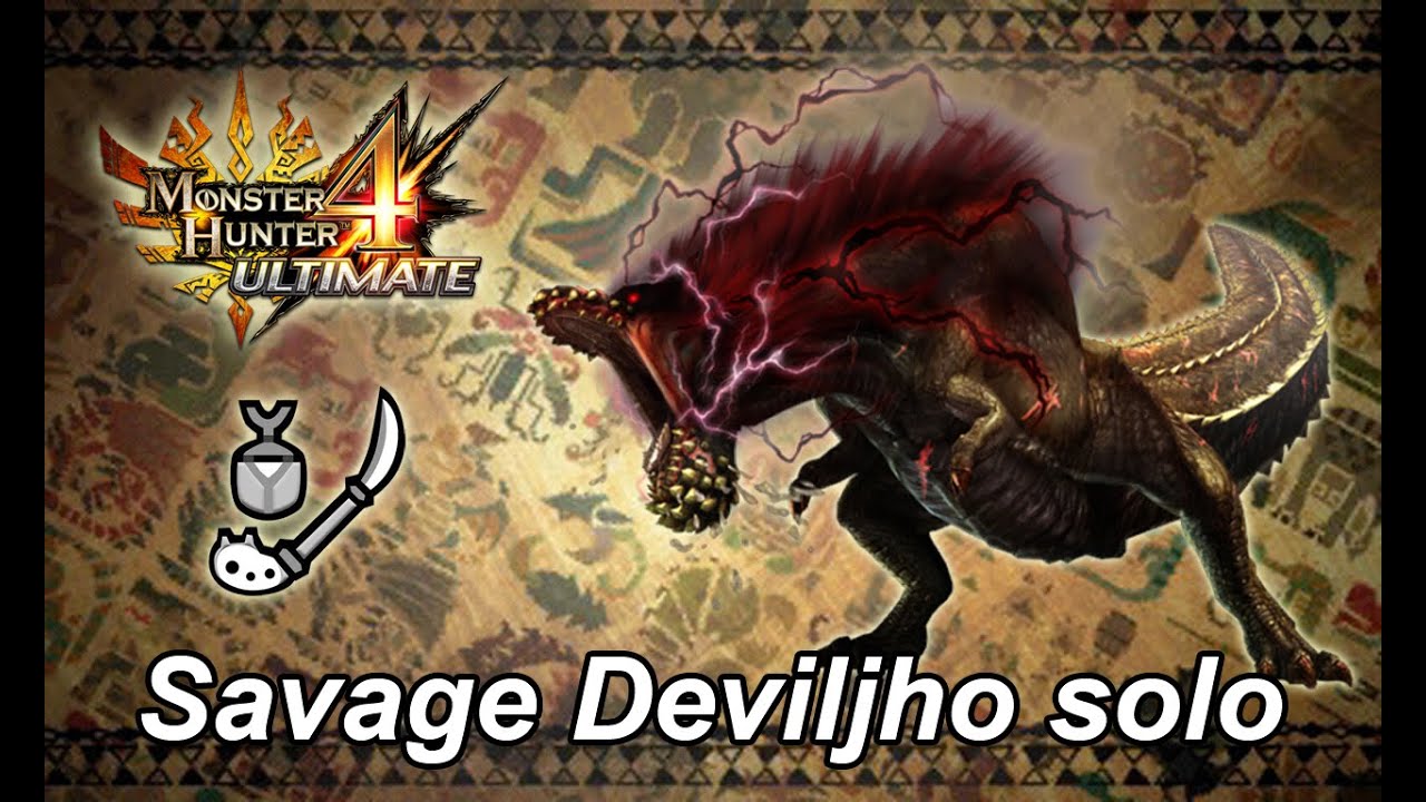 MH4U G3★ DLC Savage Deviljho solo (Insect Glaive) - 5'13''20