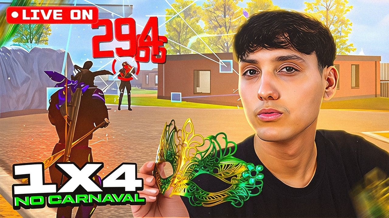 MINHA CONTA VOLTOU VOU TE CARREGAR NO CARNAVAL   !   🔥FREE FIRE AO VIVO 👻 ONEXT 👻