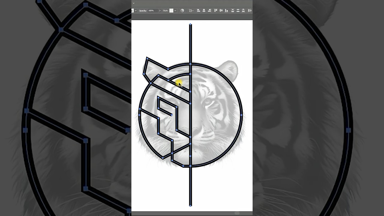 Quick Logo: Tiger Minimalist Vector Design!  #illustrator #logodesigntutorial #logo #logodesigner