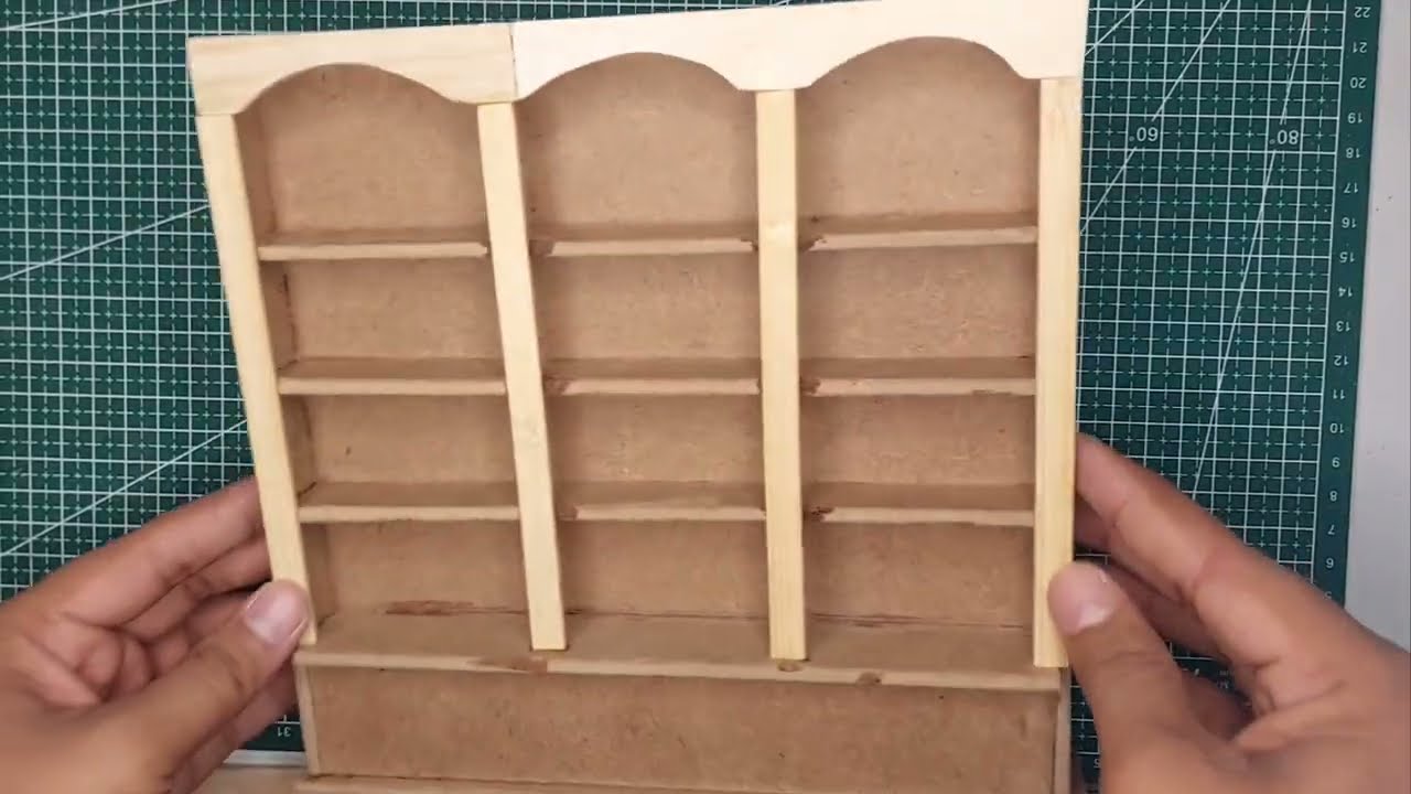 DIY Miniature Bookshelf | How to Make a Tiny Bookshelf for Dollhouses | Mini Rachna #diycrafts