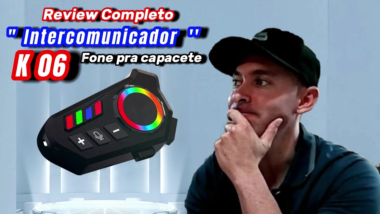 Review do intercomunidar K06 fone via Bluetooth pra capacete