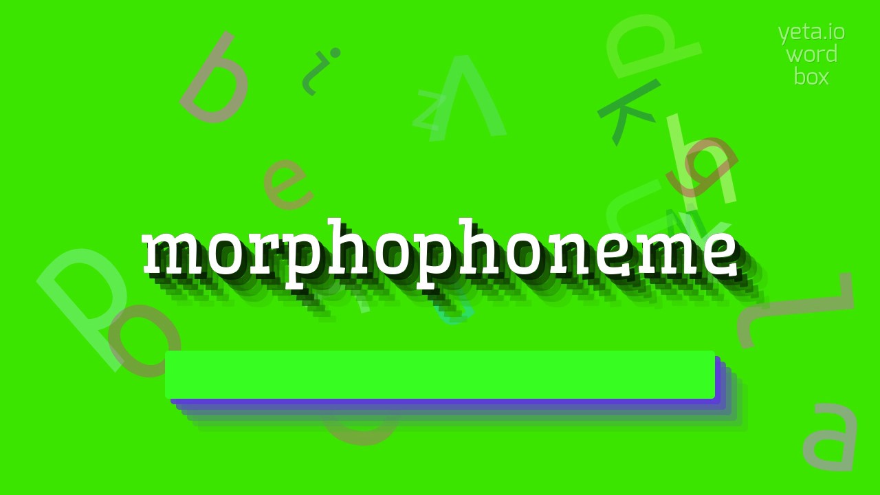 MORPFOFONEM - JAK TO WYm&oacute;wić? (MORPHOPHONEME - HOW TO PRONOUNCE IT?)