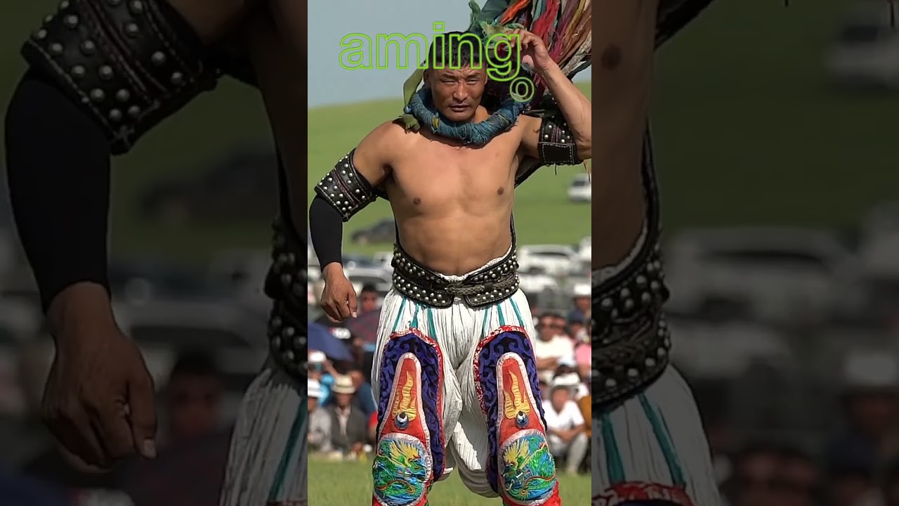 Inner Mongol culture - Mongolian Wrestlers vlog 9 #shorts - amingo
