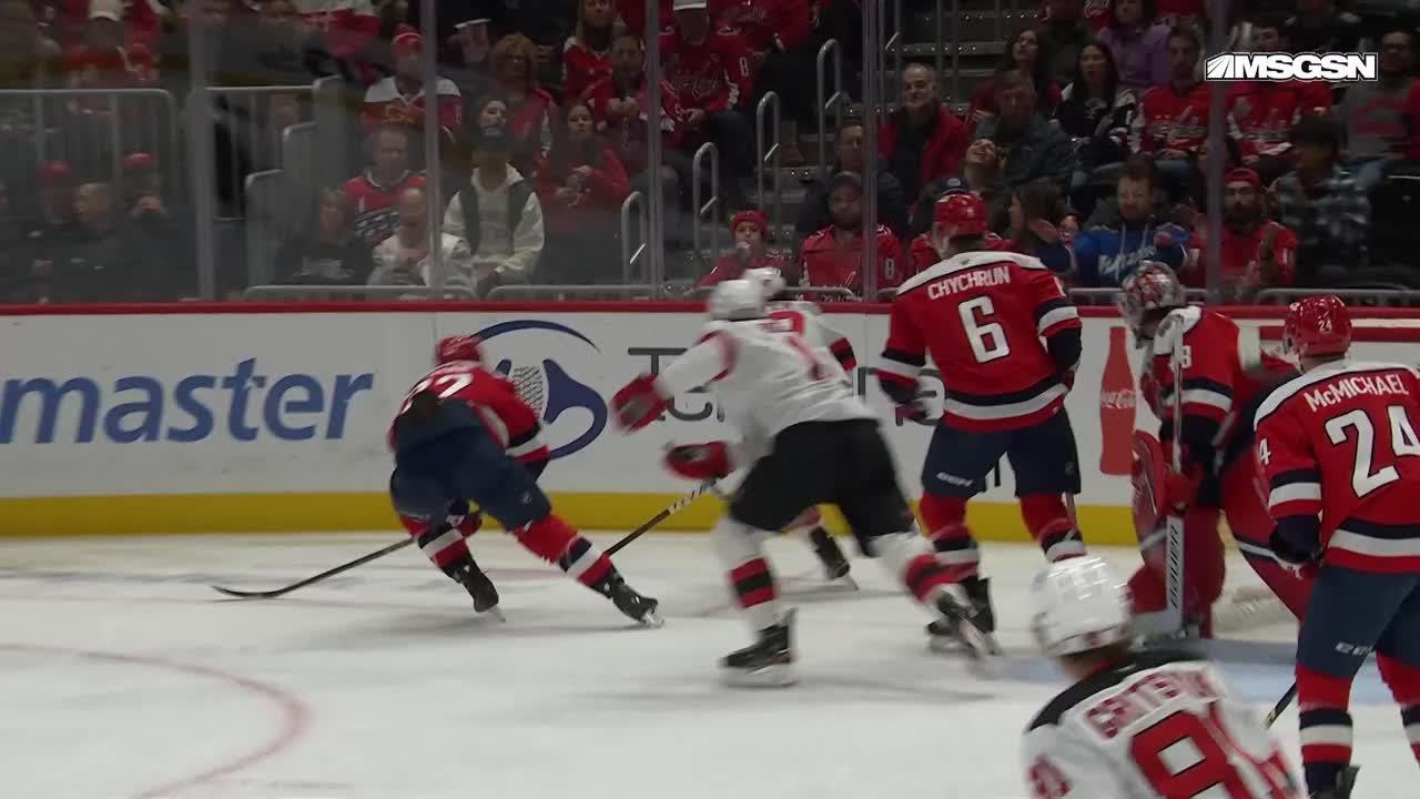 Arseny Gritsyuk scores a powerplay goal against the Washington Capitals