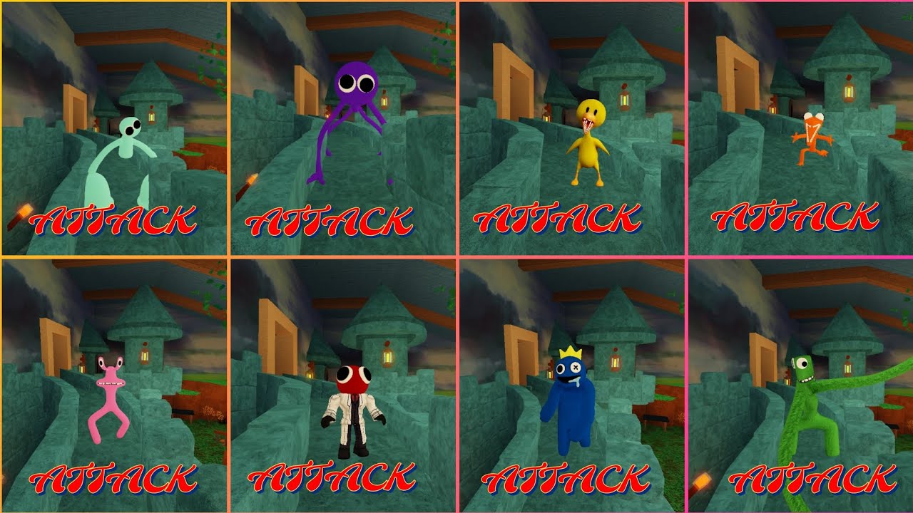 Rainbow Friends Chapter 1 ACCURATE Roleplay 😱 | All Monsters Jumpscare | Roblox #horror #roblox 