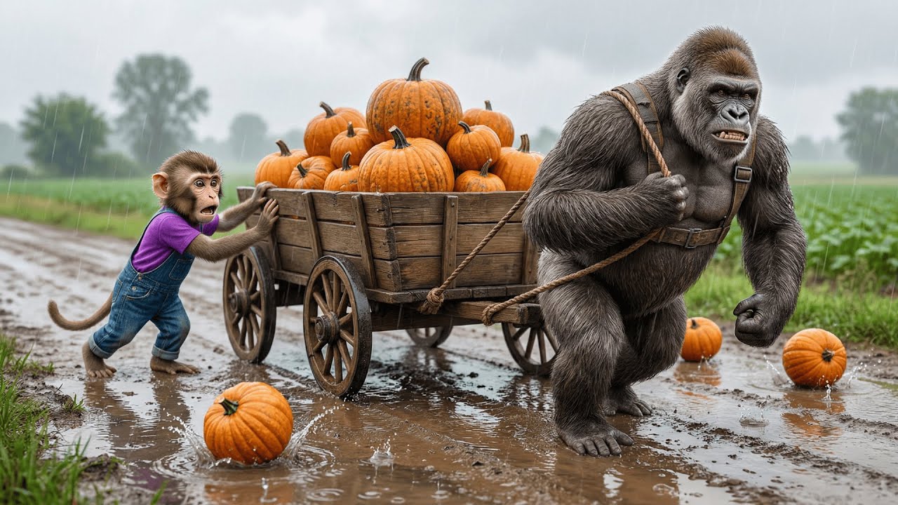 🐒✨ Monkey KiKi Finds Lost Pumpkins and Does the Right Thing 🐒✨ | KIKI MONKEY LIFE
