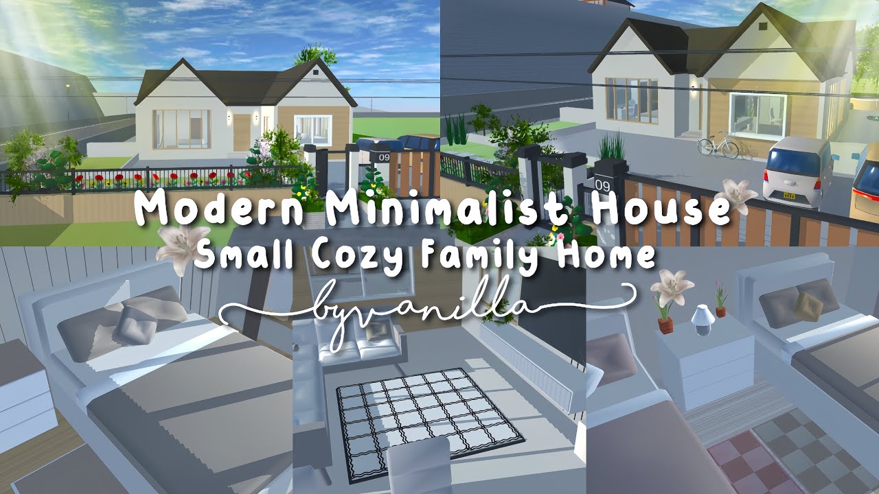  ֹ 𝅄 Modern Minimalist House 🌿 | Small Cozy Family Home | Id and review 💕