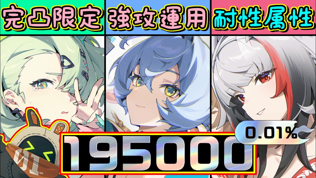 【ゼンゼロ】編成難易度ンナンナ級📢完凸千夏アタッカー型👼命破不在リュシア🐐葉瞬光vs.物理耐性ワンダリングハンターでスコアカンスト195000✨【1/30～危局強襲戦】