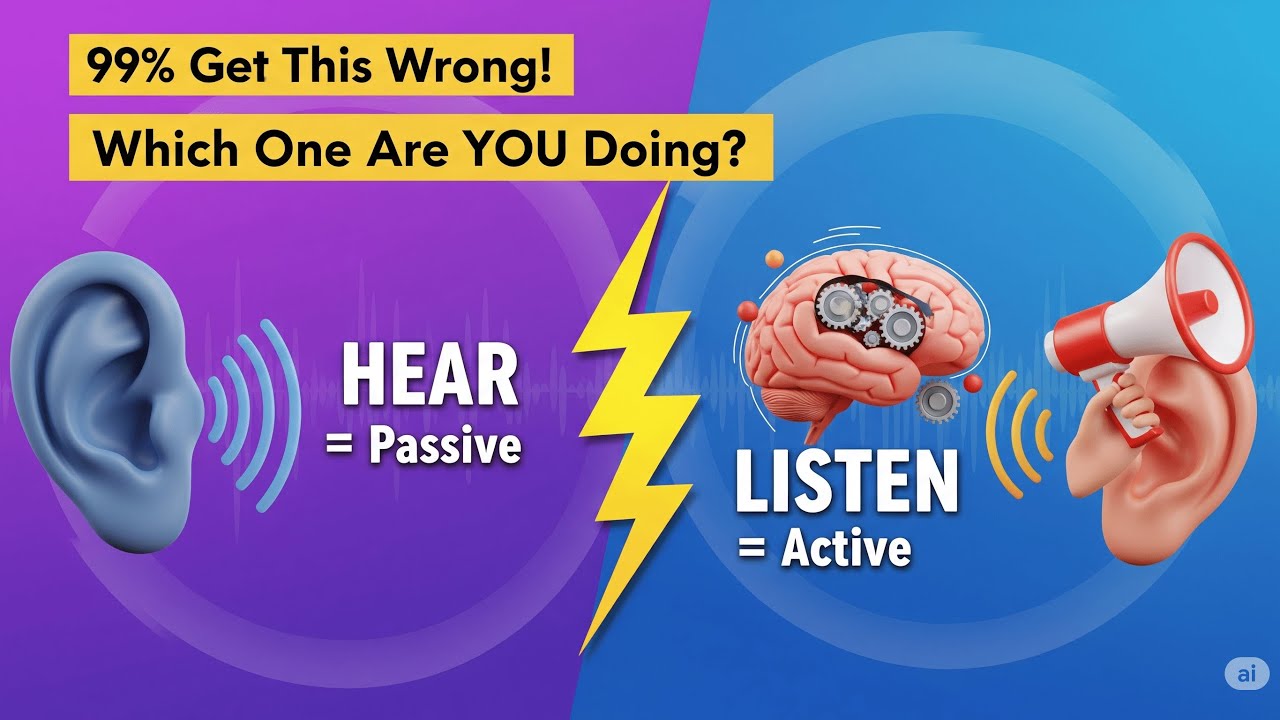 Hear vs  Listen : What&rsquo;s the Difference? #englishmistakes