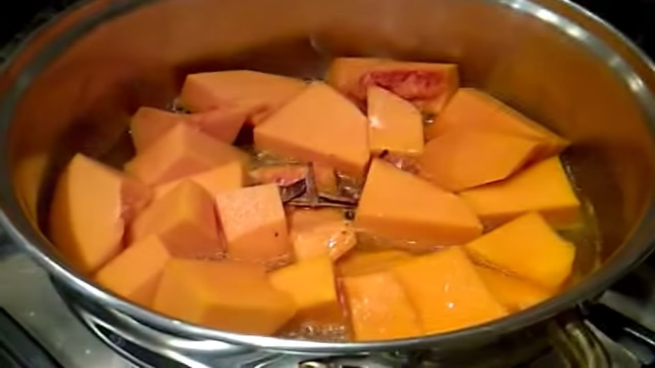 How to cook Lephutsi by Steaming - (Steamed Pumpkin Recipe Botswana, Food from Botswana)