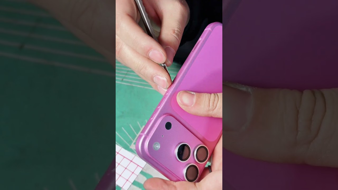 Get your iPhone 17ro recolored, a luxurious pink, all done! #FullCoverageScreen