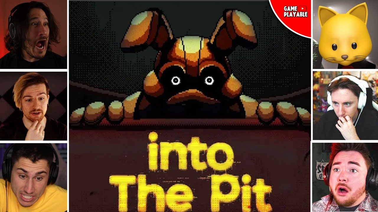 YouTubers React to Endings & All Jumpscares | FNAF Into the Pit All Endings