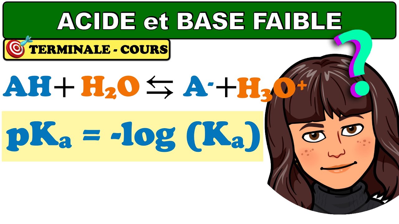 acide base faible / Ka / pKa - CHIMIE - TERMINALE