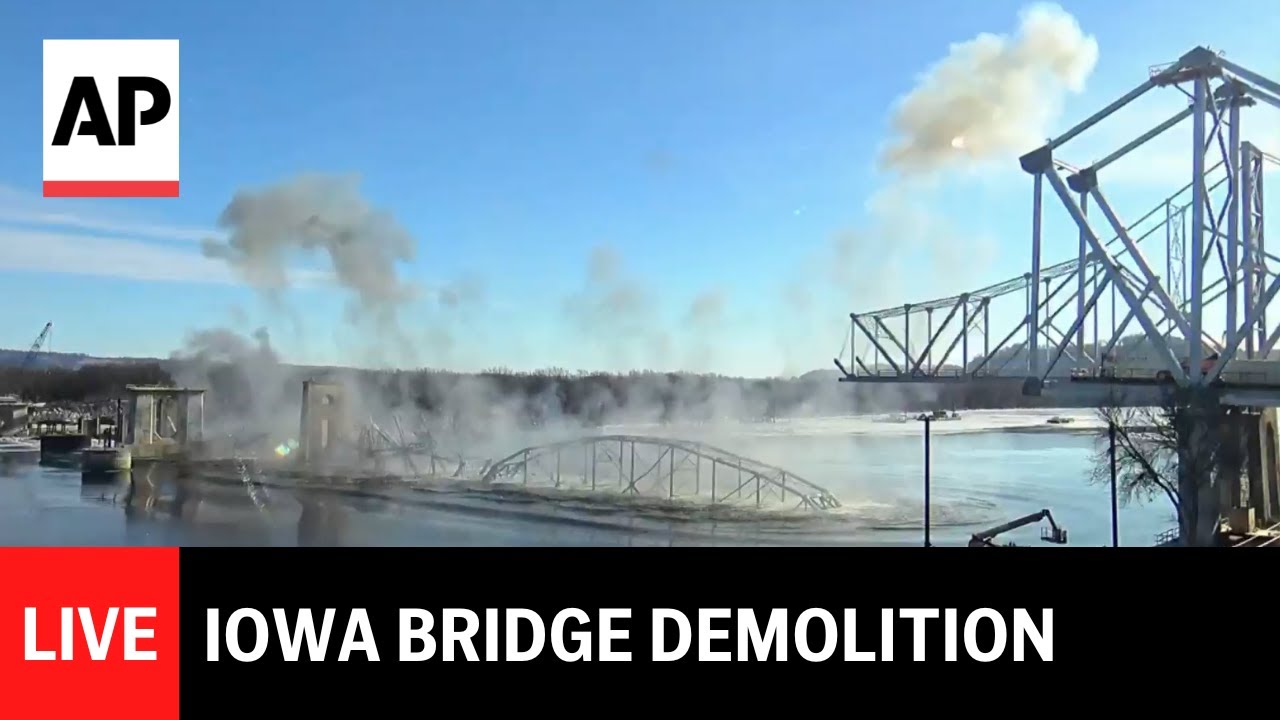 LIVE: Iowa bridge demolition in Lansing