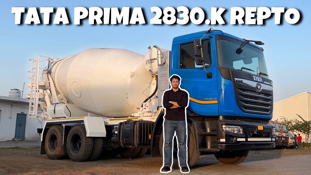 Construction Monster🔥 2023 Tata Prima 2830.k Repto Cement Mixer Review