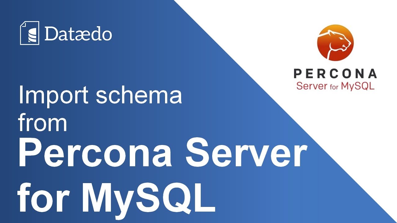 Import Percona database schema - Dataedo tutorial