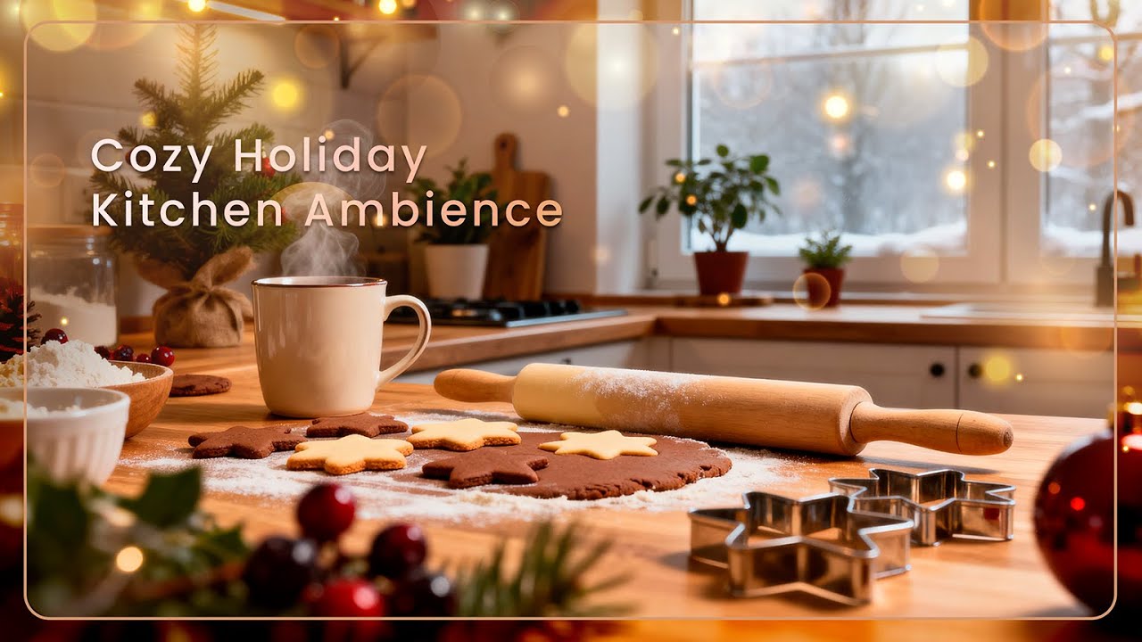 Cozy Holiday Baking Ambience 🍪✨ | Warm Kitchen Sounds & Relaxing Music